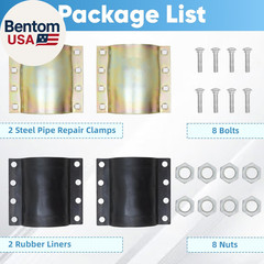 Water Pipe Repair Clamp for 4 Inch Leak Sealer Pipe, Emergency Pipe Repair Kit,