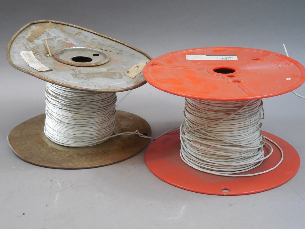 2 Spools of Raychem 350+ Feet 24-2 24 GA. 2 Conductor High Temp Stranded Wire