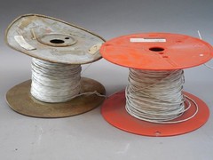 2 Spools of Raychem 350+ Feet 24-2 24 GA. 2 Conductor High Temp Stranded Wire