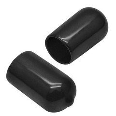 120Pcs Round Rubber End Caps 1/2 Inch 12mm ID Vinyl Flexible Screw Thread Pro…