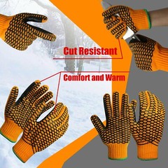 EvridWear Crisscross Honeycomb Grip Double Layer String Knit Work Gloves