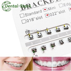 Dental Orthodontic Brackets Brace Metal Mini Roth MBT Edgewise 022 Slot 345 Hook