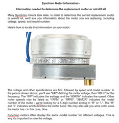 Synchron damper motor 38572R for Ztech Buetler Damper 24vac Long Pin motor