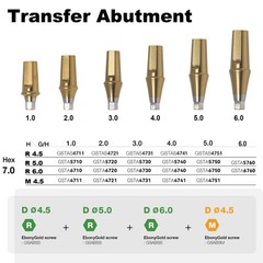 US Titanium Straight Abutment Hex For Hiossen ET Osstem TS Mini Regular Platform