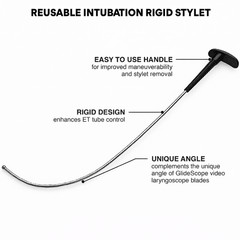 Reusable Intubation Stylet 12.5″ Autoclavable 5 mm Ball Tip Airway Instruments