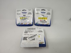 (3) Brother Genuine P-Touch, TZe-231 2-packs TZE2312PK Black Print White Tape