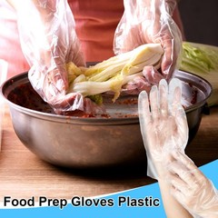 Plastic Disposable Gloves Bulk Clear Safe Food Service Glove for Kitchen Cook…