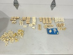 Lot Of CPVC Fittings 1/2 “And 3/4”Tees, Elbows, Couplings Over 110 Pcs. + Clamps