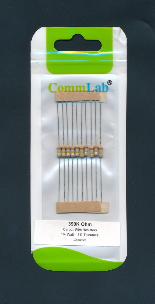 10 pcs Carbon Film 1/4 watt 5% resistors 1/4W . You pick Value 0.47-470K Ohms