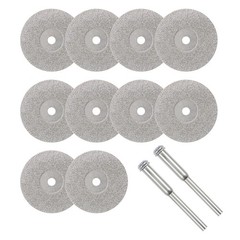 10 Pcs 25mm Diamond Cutting Wheels Cut Off Wheel with 2 x Mandrels