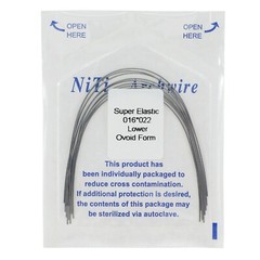 Dental Orthodontic Niti Super Elastic Arch Wires Round Rectangular Ovoid Natural