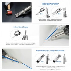 Hot Air Plastic Welder 1600W Plastic Welding Roofing Kit 110V, Vinyl PVC TPO …