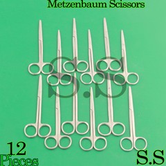 12 Metzenbaum Scissors 5.5″ Straight Surgical Veterinary Instruments Economy