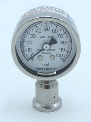 Ashcroft 2″ Sanitary Gauge 0-100 psi 3/4″ Tri-Clamp 20-1032-S-75L-100# SG