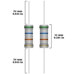 25 Values 2W Carbon Film Resistor Kit 1 Ohm 1M Ohm 2 Watt 5 Resistors Size: 2W