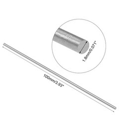 Round Metal Rods 1.8mm x 100mm High Speed Steel Lathe Bar Stock 10 Pcs