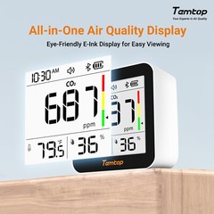 Temtop Air Quality Monitor PM2.5 AQI Monitor Real Time Display Air Test Gift P10
