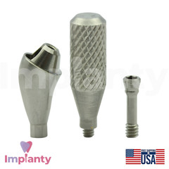 10x Megagen BlueDiamond Compatible Ø4.8mm Angled Multi Unit Prosthetic 30° NC