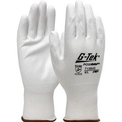 PIP G-Tek PosiGrip Seamless Knit Nylon Glove PU Coated Palm, White, 12-Pairs
