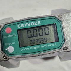 3 Inch Digital Flow Meter, 21-264 GPM Inline NPT Thread Fuel Turbine Flowmeter