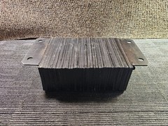 Dock Bumper Rectangular, 10 in x 14 1/2 in x 6 in Bumper, Laminated Rubber 4W942