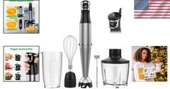 1100W Immersion Blender Set – 5 in 1 Handheld Corded Blender for Smoothies & …