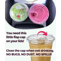 20 oz Clear Plastic Cups with Lids 25 Sets Disposable Iced Coffee Cups To Go Sip