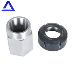 ER40 Hex + ER40 Square Collet Block Chuck Holder for CNC Lathe Engraving Machine