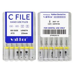Dental Rotary Endodontic C-Files Stainless Steel C Files for Root Canal #8-15