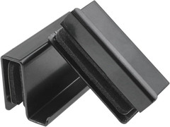 Black Glass Door Pull Handle Clip Non-Drill Edge Grip Showcase Cabinet 4 Pack