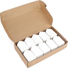 Jijacraft 1000Pcs Price Tags, White Clothing Tags for Retail, Small Kraft Blank