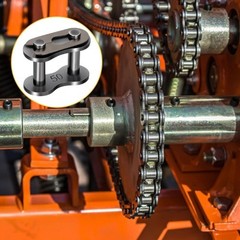 5 Pack #50 Roller Chain Connecting Links Heavy Duty Carbon St Size: 5 Pack #50