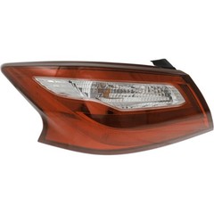Nissan Altima 2016-2017 Left Tail Light Clear Red Lens Chrome Housing 16940371