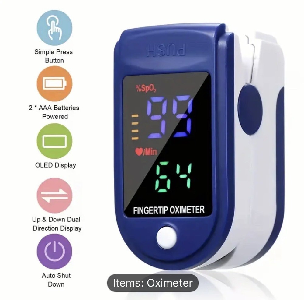 New Fingertip Pulse Oximeter LK87 With Strap And Belt Pouch