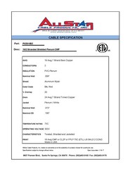 All Star Cable 18/2C Shielded Plenum Control/Security Cable White/Purple /100ft