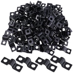 100 PCS U-Shaped Pipe Clamp, 0.24 Inch (6mm) U Bracket Clamps, Wire Shelf Loo…