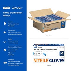 Versatile Nitrile Exam Gloves, 1000 Pcs, Ambidextrous