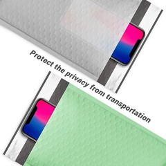 500 #0 Extra Wide 6.5×10 CD DVD Green Ash Poly Bubble Shipping Mailers Envelopes