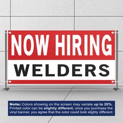 Now Hiring Welders Welding Jobs 13 oz Heavy Duty Vinyl Banner Help Wanted