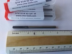 4pcs 3/16″ Solid Carbide chucking reamer Tialn Coated 4 straight flute 515-TN316