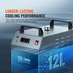 Industrial Water Chiller 80-Watt Air-Cooled Industrial Water Cooler with 12 L Wa