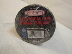 Cantech Electrical Tape Black 18mm x 20M x 7mil Pack of 12