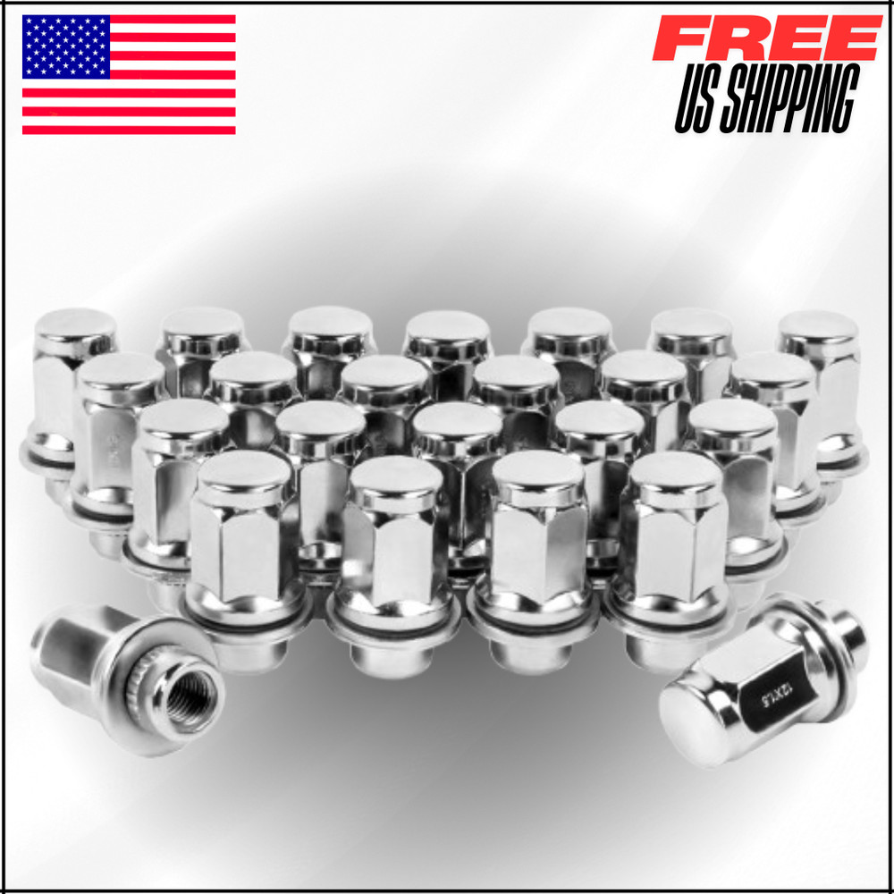 M12x1.5 Wheel Lug Nuts OEM for Tacoma 4 Runner FJ Cruiser Matrix GX460/ 24Pc Mag