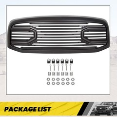 Front Bumper Grille 2006-2009 Dodge RAM 2500 3500 Big Horn W/O Light Matt Black