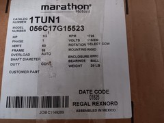 MARATHON MOTOR EXPLOSION PROOF MODEL#056T11G15523,1 /2HP