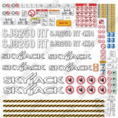 Fits SkyJack SJ9250RT Decal Kit Scissor Lift Replacement Stickers – 3M Vinyl!