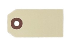 1000- 2 3/4″ x 1 3/8″ Size 1 Blank Manila Inventory Shipping Hang Tag Tags 10 Pt