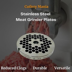 Cutlery Mania Meat Grinding Plate by Salvinox (#22 1/8 Hubbed Plate) (22SP1-8SS)