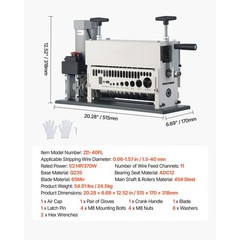 Uimoso Electric Wire Stripping Machine 370W Copper Cable Stripper 0.06”-1.57”