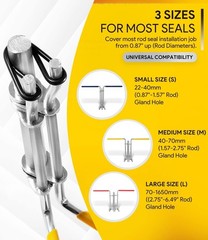 3-Pack Hydraulic Seal Installation & Gland Wrench Kit for Cylinder Repair